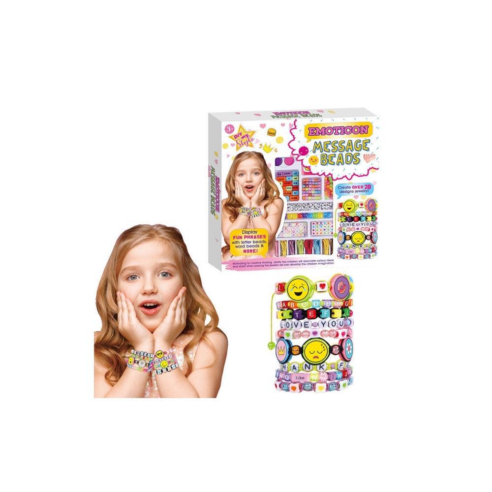 Emoticon Message Beads DIY Makes 20+ Jewelry Pieces For Kids